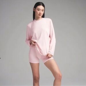 Skims Boyfriend Long Sleeve T Shirt Barely Pink XL